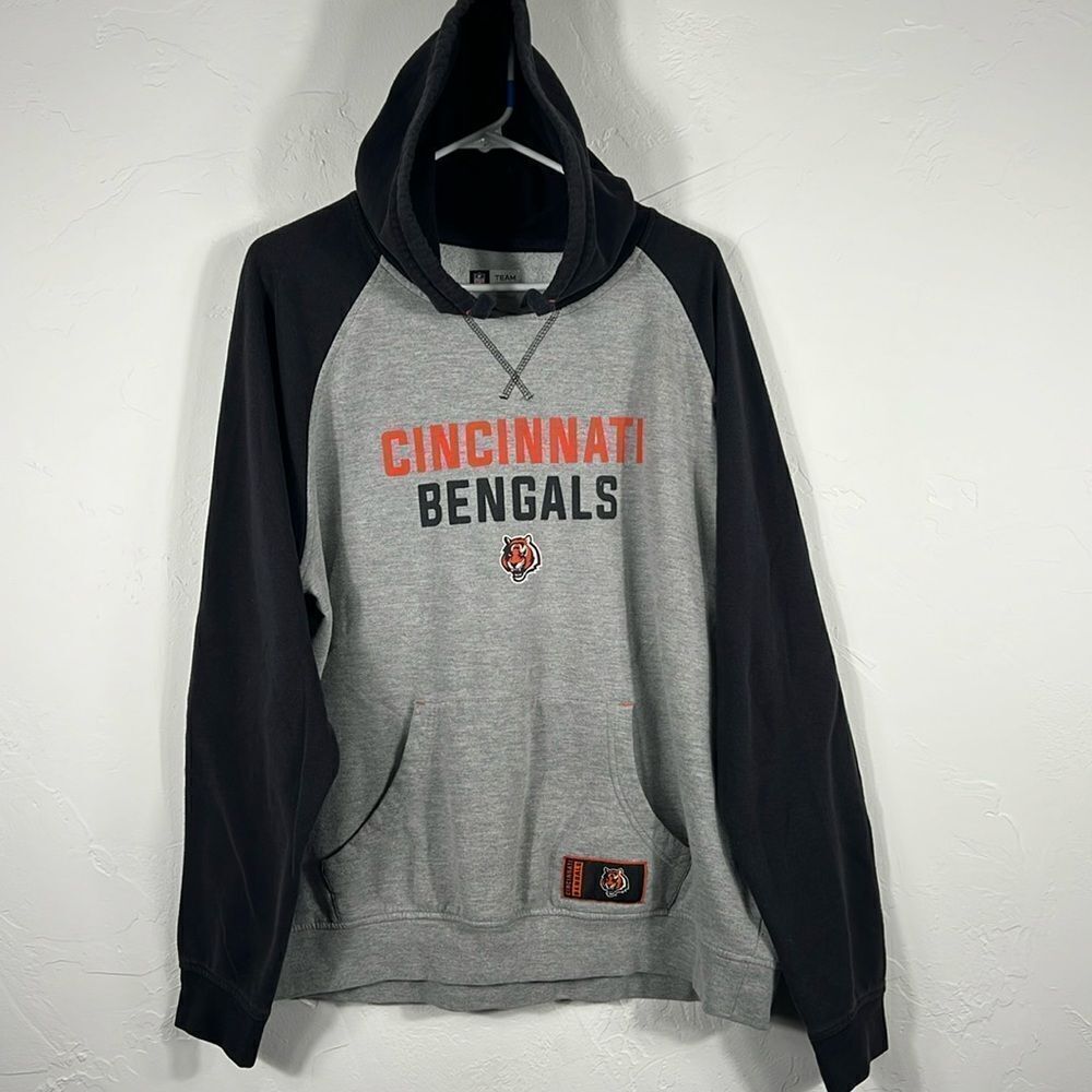 🏈 CINCINNATI BENGALS NFL TEAM Apparel HOODIE Pullover Sweatshirt XL - EXCELLENT